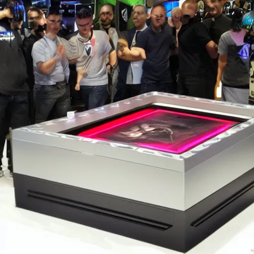 Prompt: Gamer coffin made by Razor, alienware