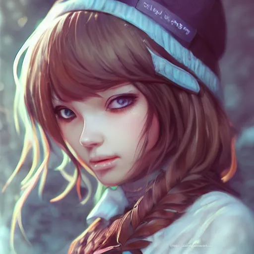 Image similar to cute girl anime portrait, extremely detailed eyes, intricate details, by stanley artgerm lau, wlop, rossdraws, james jean, andrei riabovitchev, marc simonetti, and sakimichan, tranding on artstation, unreal engine 5 rendering