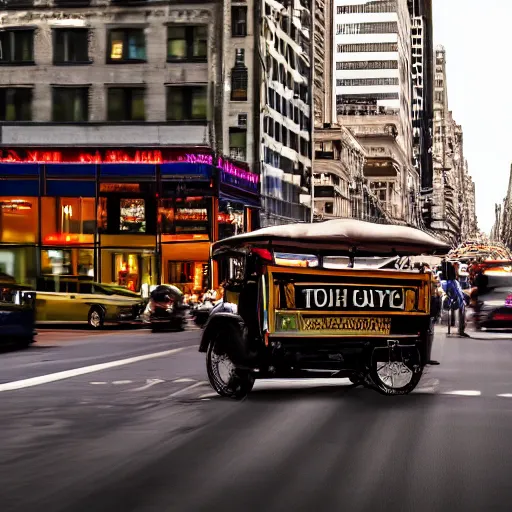 Prompt: a tuk tuk in 5th Avenue, luxurious, elegant, highly detailed, award winning digital art, dramatic lighting, cinematic, 4k