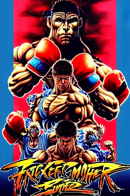 Image similar to extreme long shot. 8 bit nes graphics. antropomorphic muscular masculine wolf. kickboxer fighter, in shorts. wolf head. fine details, very sharp, art from nes game cartridge, 8 0's, vhs artefacts, vaporwave style, marc simonetti and hermann nitsch. streetfighter, kung fury