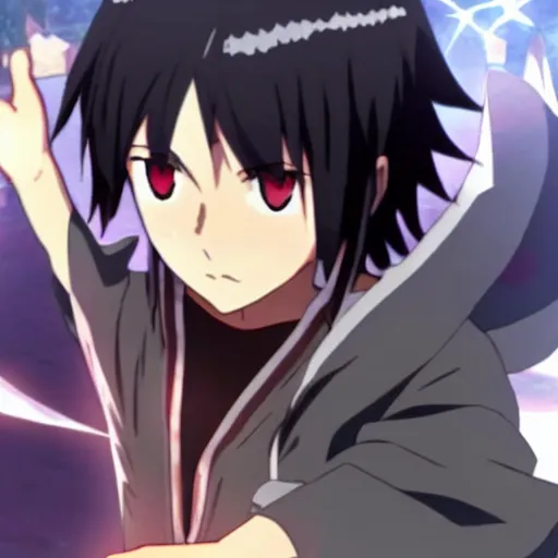 Image similar to Teen Sasuke in Sword Art Online Movie Adaptation