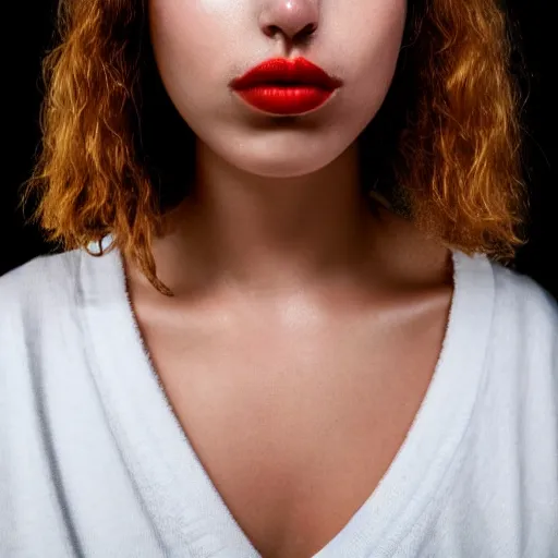 Image similar to a woman with a septum piercing