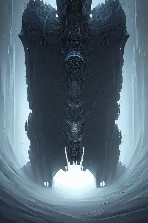 Prompt: professional concept art of a symmetrical fractal ominous floating robotic terrifying thing in a dark room by artgerm and greg rutkowski ( thin white border ). an intricate, elegant, highly detailed digital painting, concept art, smooth, sharp focus, illustration, in the style of cam sykes, wayne barlowe, igor kieryluk.