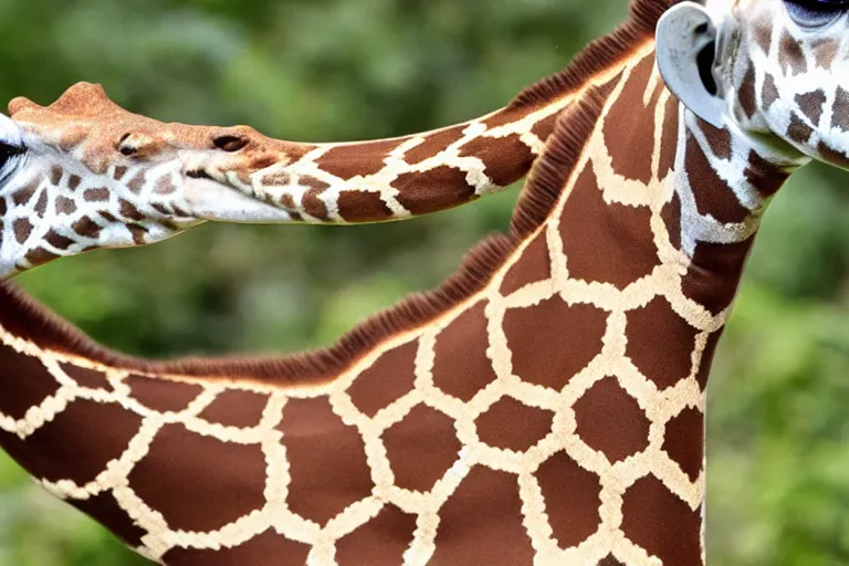 Image similar to a giraffe snake hybrid