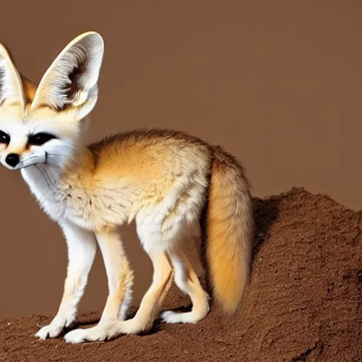 Prompt: a fennec fox with gigantic ears, national geographic photography, highly detailed