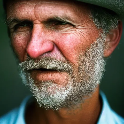 Prompt: closeup portrait of a man unhappy with a million dollar cheque, by Steve McCurry and David Lazar, natural light, detailed face, CANON Eos C300, ƒ1.8, 35mm, 8K, medium-format print