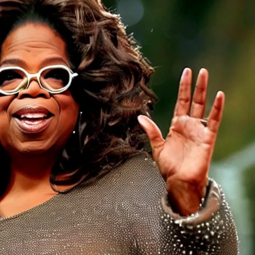 Image similar to oprah winfrey as evil antichrist ruler of the world after being summoned by evil arcane ritual