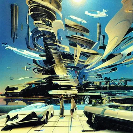 Image similar to surreal dreaming art, magnesium, art by syd mead and john berkey and annie leibovitz