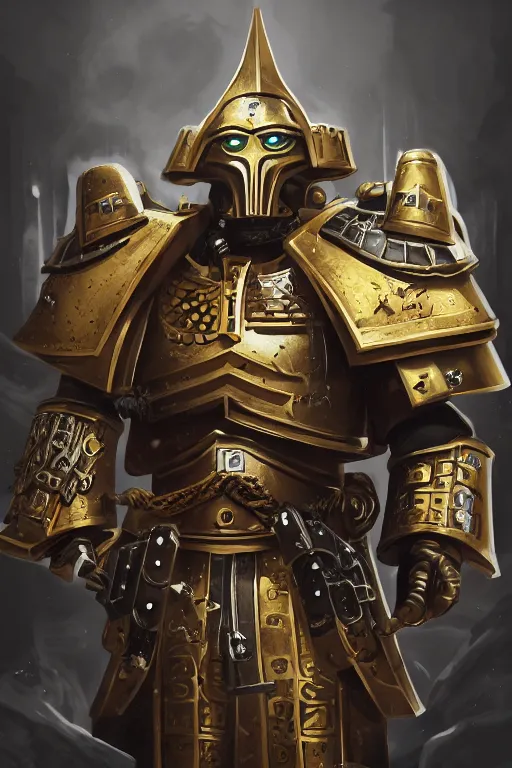 Image similar to armor portrait heros warhammer 4 0 k horus heresy fanart - the primarchs emperor by johannes helgeson animated with vfx concept artist & illustrator global illumination ray tracing hdr fanart arstation zbrush central hardmesh 8 k octane renderer comics stylized