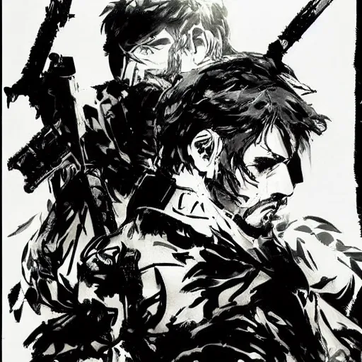 Image similar to martin ansen style metal gear solid 2 sons of liberty yoji shinkawa