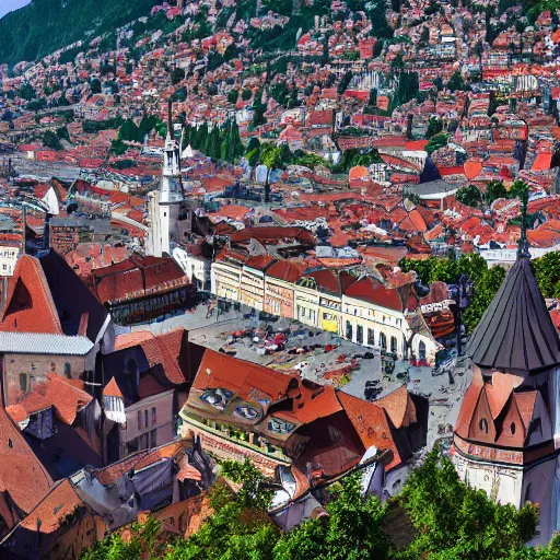 Prompt: a photograph of brasov, highly detailed, 8 k, photo realistic