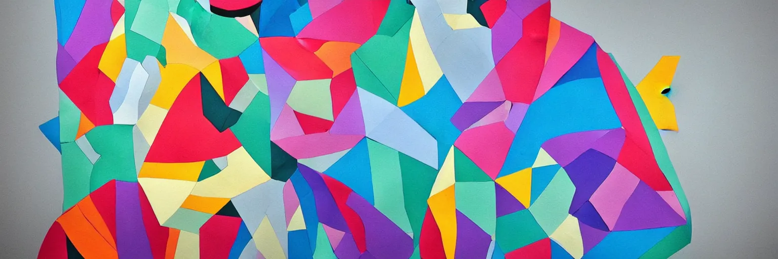 Image similar to abstract human body, Fine Art, Street Art, Mural, Modular Origami