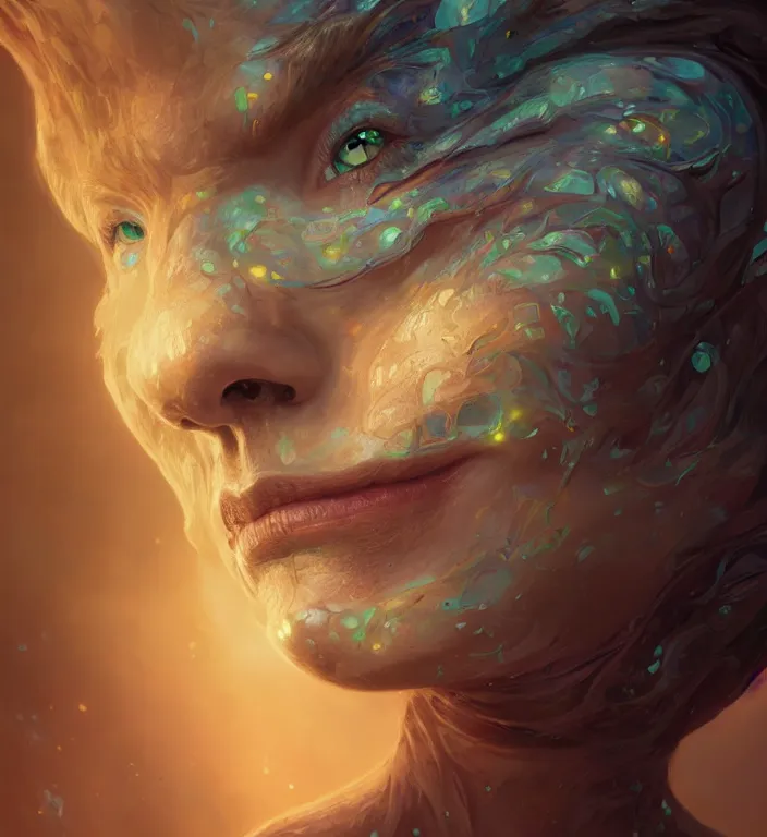 Prompt: a 3/4 face portrait of a beautiful elegant elemental entity, backlit, strong rim light, highly detailed, digital painting, HDRI, by Alvaro Castagnet, Peter Mohrbacher and Dan Mumford, vivid colors, high contrast, 8k resolution, intricate, photorealistic, smooth