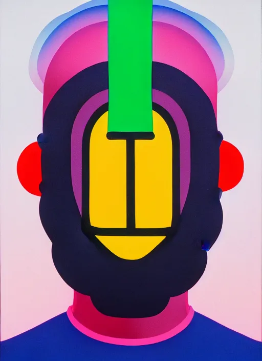 Image similar to person wearing a balaclava by shusei nagaoka, kaws, david rudnick, airbrush on canvas, pastell colours, cell shaded, 8 k