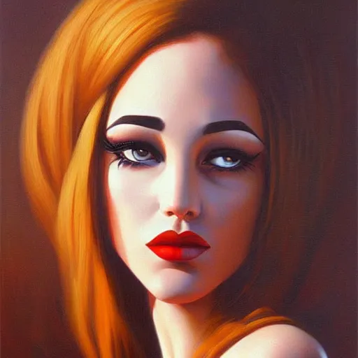 Prompt: woman, detailed almond eyes shape, dressed in beatnik style, dark clouds, stylish, greg hildebrandt fancy paris oil painting high quality