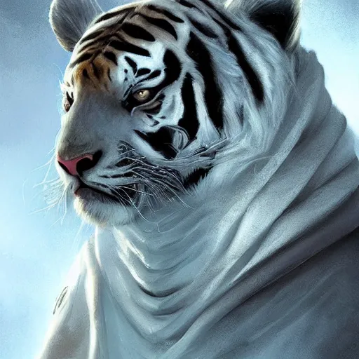 Prompt: a beautfiul award winning aesthetic commission of an antrho albino tiger wearing a black padded hooded puffer jacket,digital art,art by greg rutkowski,character design by charles bowater,ross tran,photorealistic,detailed face,hyperdetailed,western comic,2021,artstation,deviantart