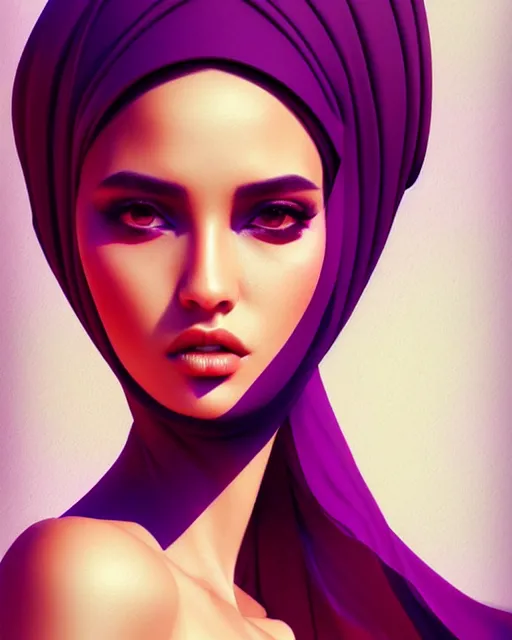 Image similar to richly detailed color illustration of very very beautiful Arab fashion model illustrated by Artgerm and Mina Petrovic and Timothy Kong and Marina Federovna. 3D shadowing