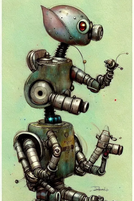 Prompt: ( ( ( ( ( 1 9 5 0 s robot elf. muted colors. ) ) ) ) ) by jean - baptiste monge!!!!!!!!!!!!!!!!!!!!!!!!!!!!!!
