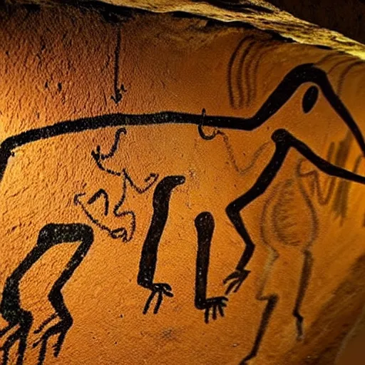 Image similar to paleolithic cave painting