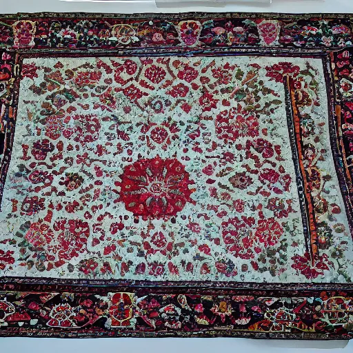 Image similar to old carpet with flower design