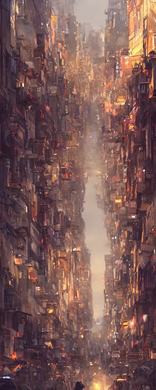 Prompt: bustling streets by Mikael Widegren on artstation