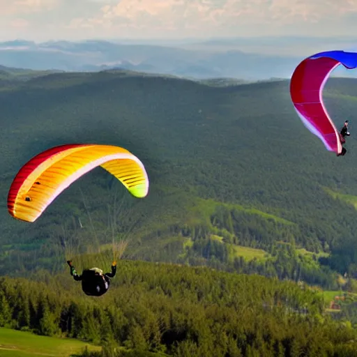 Image similar to a baby flying in a paraglider