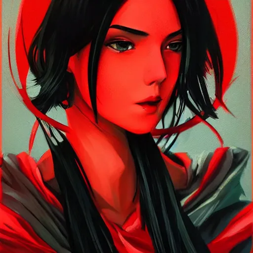 Prompt: stunning comic book style portrait painting of Hime Cut Black Haired woman wearing red dress in the style of WLOP, 8k masterpiece, cinematic lighting, pristine clean design, high fantasy, insanely detailed, atmospheric,