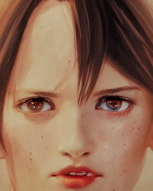 Image similar to portrait Anime cottagecore woman, girl cute-fine-face, pretty face, realistic shaded Perfect face, fine details. Anime. realistic shaded lighting by Ilya Kuvshinov Giuseppe Dangelico Pino and Michael Garmash and Rob Rey, IAMAG premiere, aaaa achievement collection, elegant freckles, fabulous