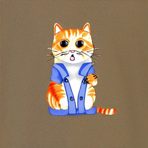 Image similar to cute cat in the pocket of a tshirt