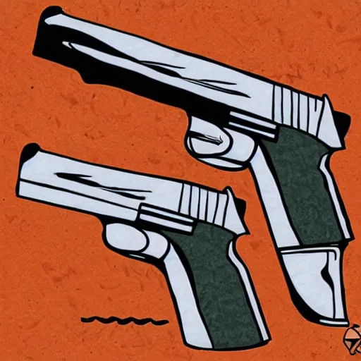 Image similar to chipotle themed gun drawing