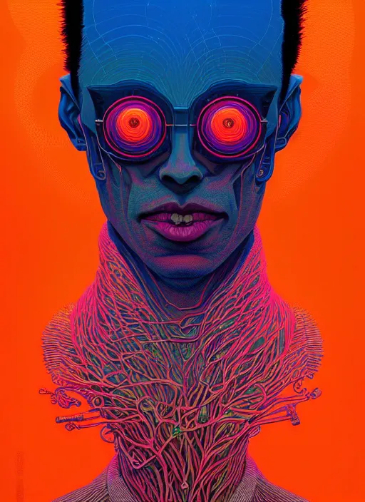 Prompt: symmetry!! stunning portrait of mad scientist by victo ngai, kilian eng vibrant colours, dynamic lighting, digital art, winning award masterpiece, fantastically beautiful, illustration, aesthetically inspired by beksinski and dan mumford, trending on artstation, art by greg rutkowski, 8 k