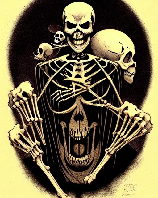 hghghg Locket the skeleton - Illustrations ART street