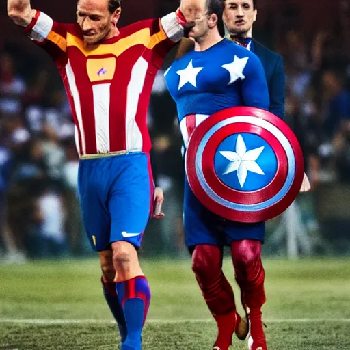 Image similar to Francesco totti as captain America