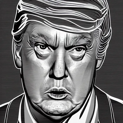 Image similar to fbi arresting donald trump, digital art, in the style of artstation