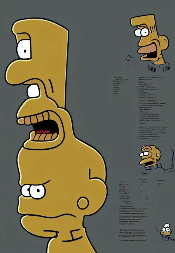 Image similar to portrait of a character from the show futurama, looking at camera, extremely detailed concept art, smooth, sharp focus, illustration, art by matt groening, futurama artstyle