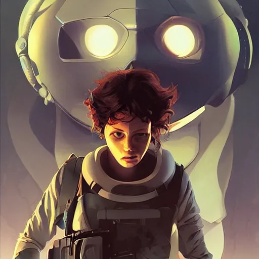 Prompt: ripley from alien, game design fanart by concept artist gervasio canda, behance hd by jesper ejsing, by rhads, makoto shinkai and lois van baarle, ilya kuvshinov