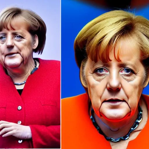 Prompt: angela merkel as kirby