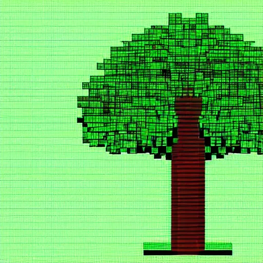 Image similar to a green tree, pixel art, 8 bit