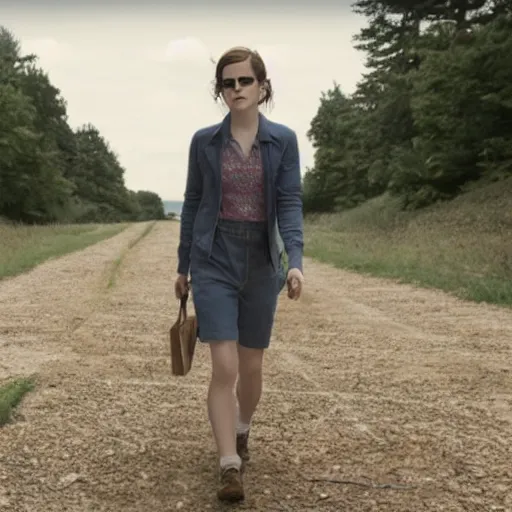 Image similar to a film still of Emma Watson in It (2017 movie)