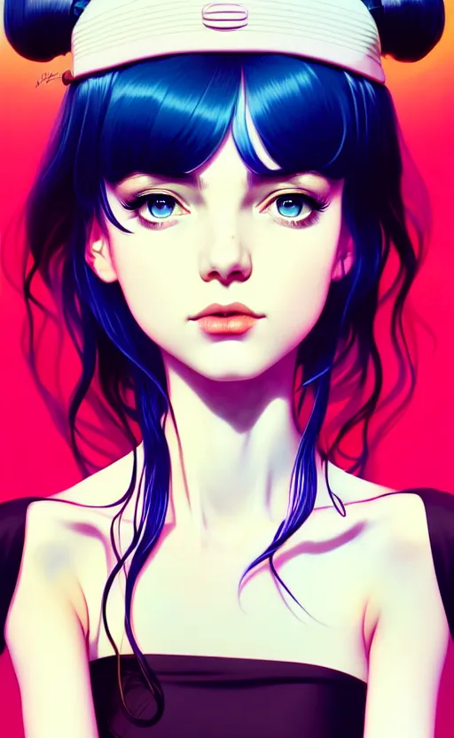 Image similar to a beautiful young british alternative music singer. optical illusion art by ilya kuvshinov lois van baarle ross tran range murata artgerm katsuhiro otomo norman rockwell. highly detailed intricately sharp focus mystically trending deviantart, pinterest, vogue italia, unreal engine 5, 4 k uhd image