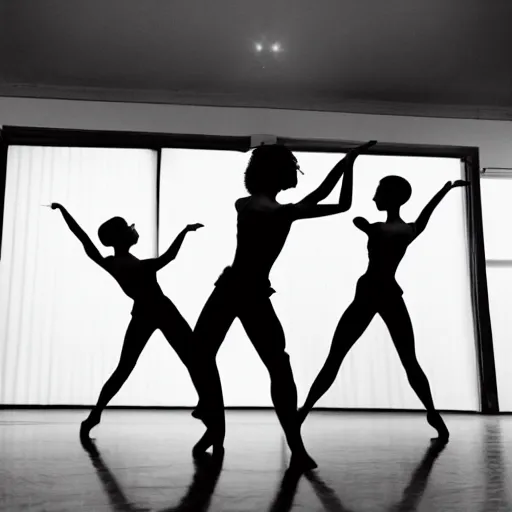 Image similar to xenomorphs ballet dancing elegantly in a dance studio. photo realistic 35mm 4k