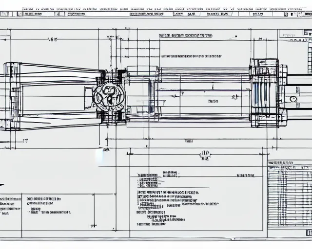 Image similar to autocad schematics for a time machine, smooth, 8 k, sharp focus