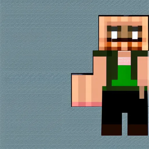 Prompt: Walter white in minecraft