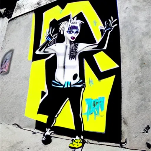 Image similar to die antwoord zef design graffiti freaky