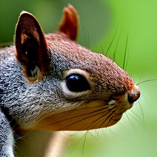 Prompt: a squirrel with a helmet made of acorns