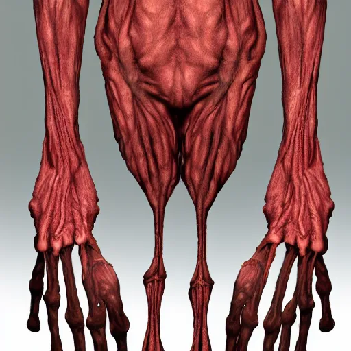 Prompt: monster made entirely out of human legs inspired by scp