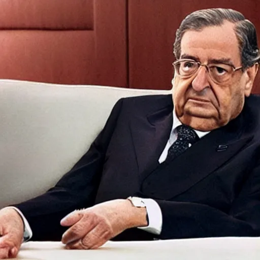 Prompt: still of florentino perez as the godfather