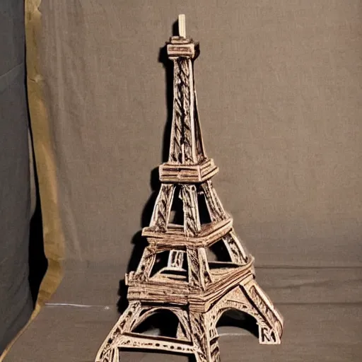 Prompt: Eiffel tower made of wood