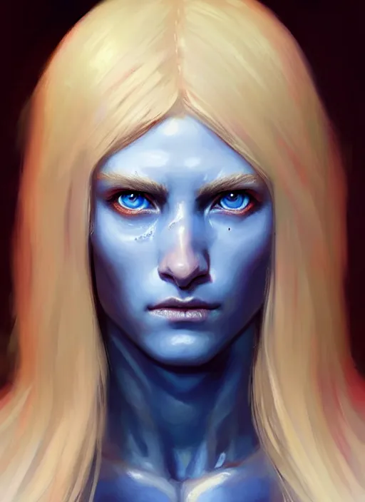 Prompt: a _ fantasy _ style _ portrait _ painting _ of friendly white female paladin with blonde hair and blue eyes,, scar under left eye, holy oil _ painting _ unreal _ 5 _ daz. _ rpg _ portrait _ extremely _ detailed _ artgerm _ greg _ rutkowski _ greg
