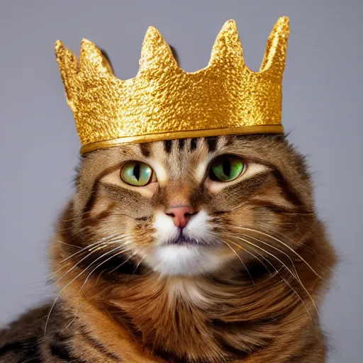 Image similar to cat with gold crown emoji